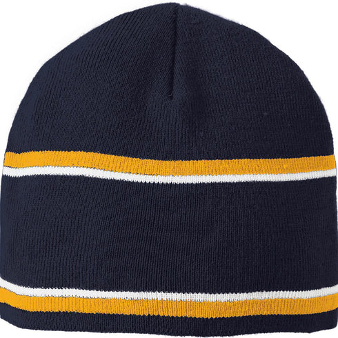 Holloway Engager Beanie (223832), Color 'Navy/Light Gold/White'